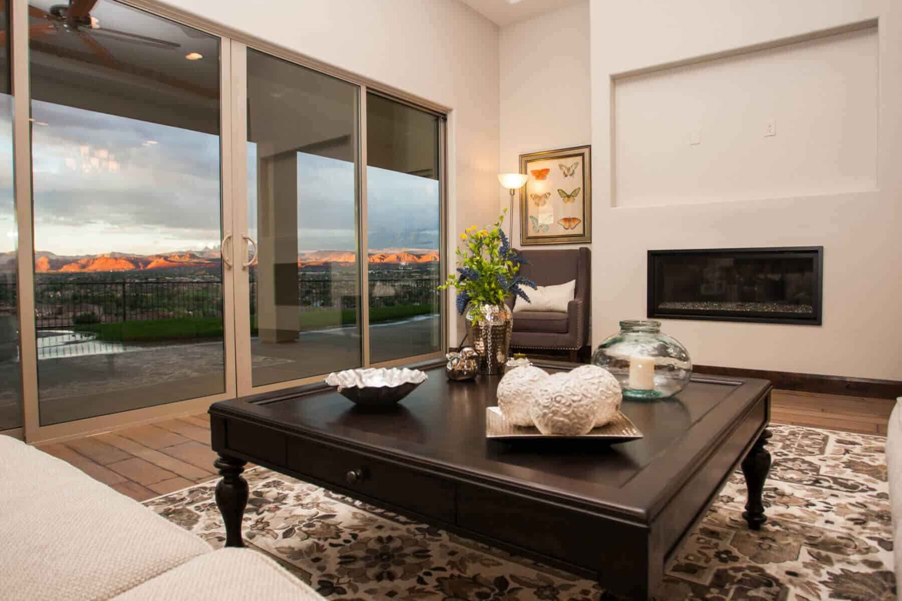 Southern Utah Open Living Room Design by Dennis Miller Homes