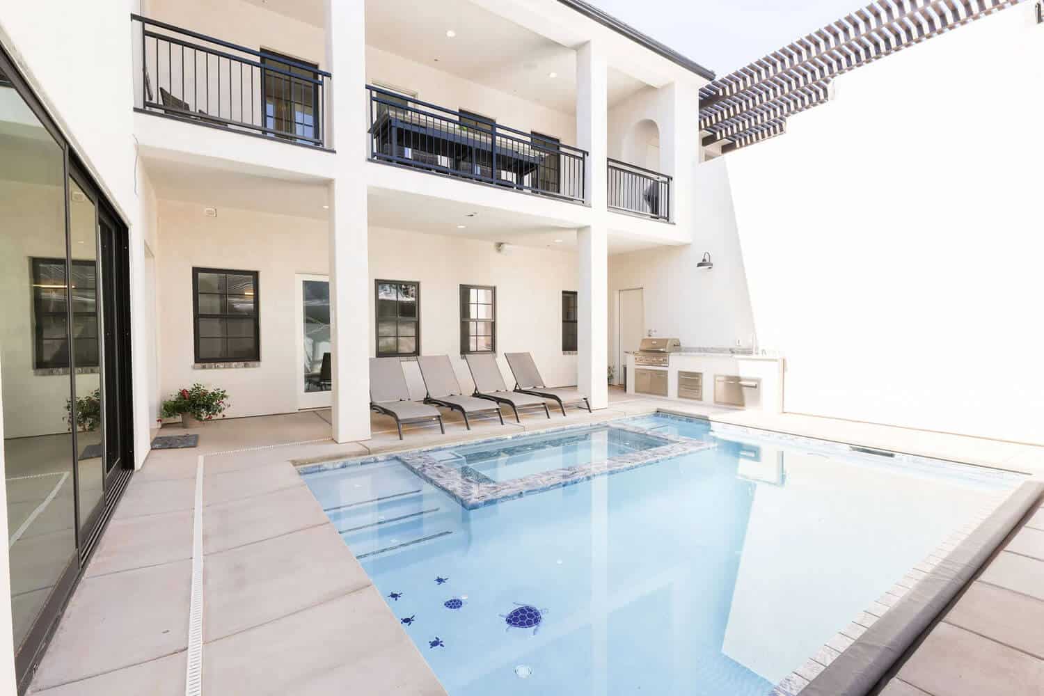 pool patio luxury vacation home in St George, UT | southern Utah custom home builder | Dennis Miller Homes